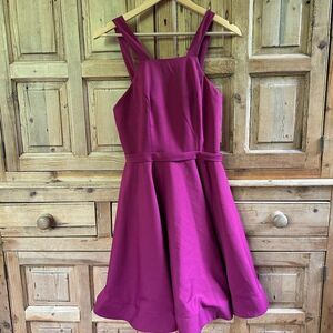 Ieena for Macduggal 6 Dress Purple Cocktail Dress Fit and Flare Sleeveless‎